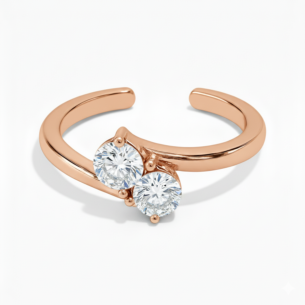 The Twin Aura Toe Ring