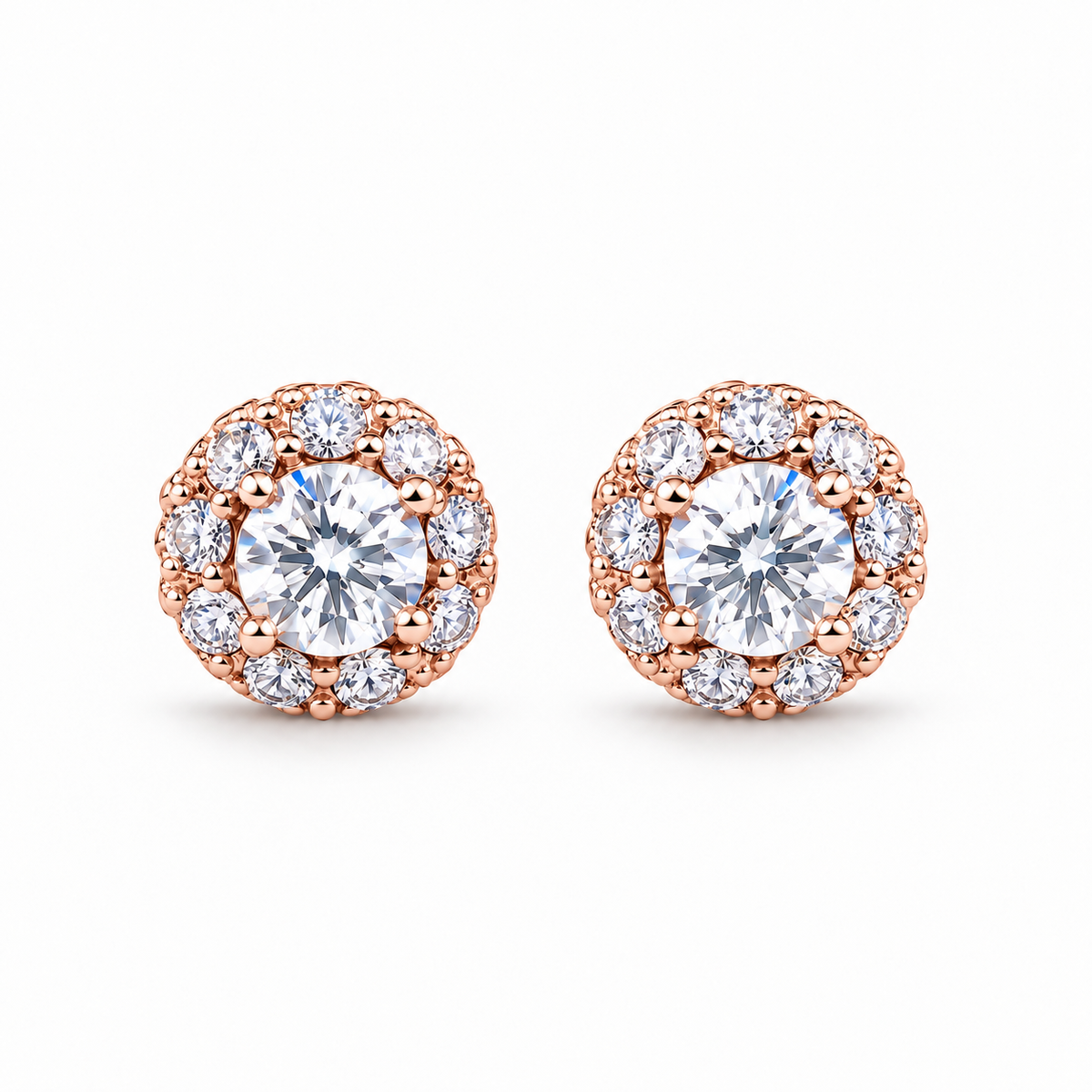 Celestine Halo Studs